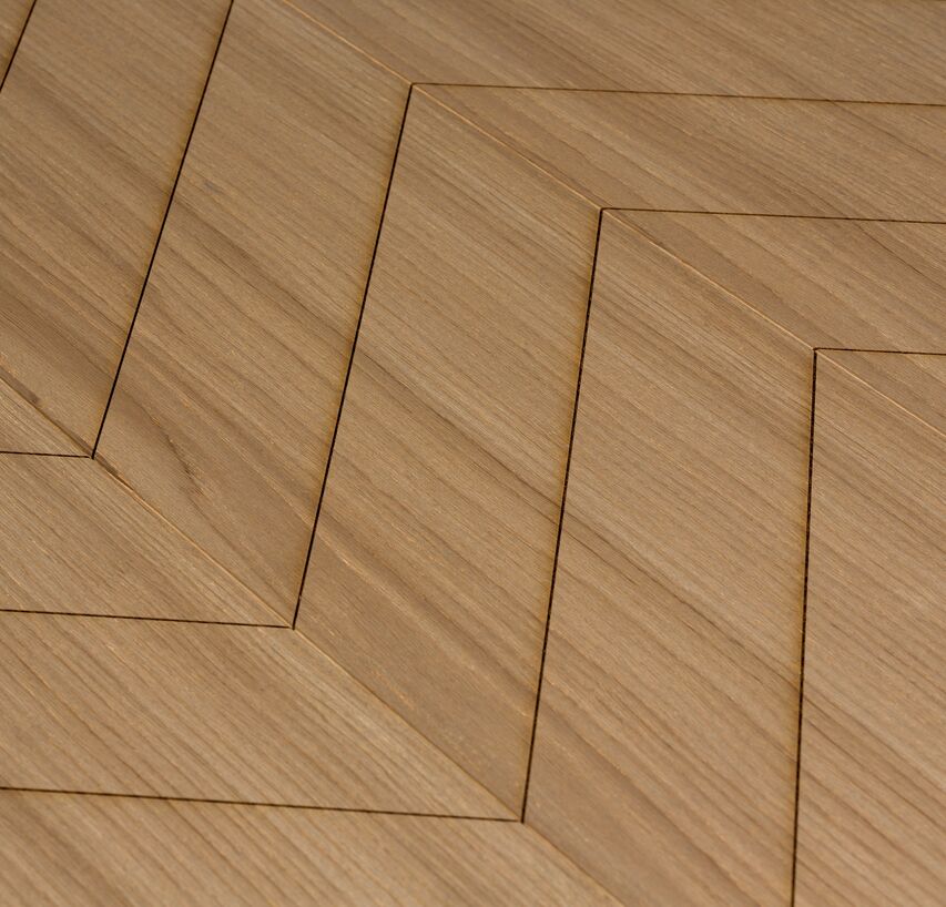 OAK Clear Carving Chevron brushed grey oil