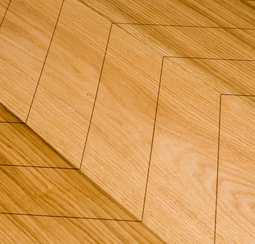 OAK Clear Carving Chevron brushed natural oil